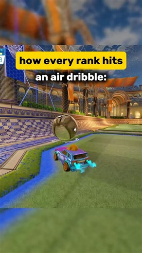 Every rank attempted an air dribble😳 #rocketleague
