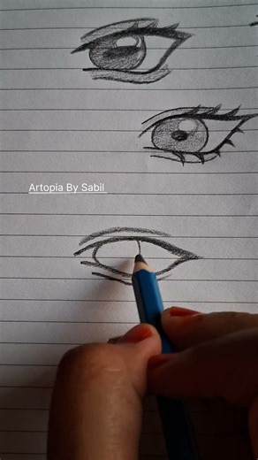 girl eye drawing tutorial | #drawing #art #howtodraw #shorts