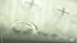 Pharmaceutics. Pharmaceutical worker operates tablet blister packaging machine. manufacture of syringes. syringe. pharmaceutical industry. Line machine conveyer for packaging glass bottles ampoules in