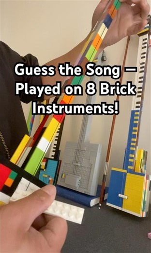8 DIY Brick Instruments sounds test— Can You Name the Songs in Seconds? #shorts #DIYmusic #bricks