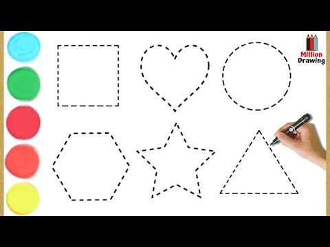 How To Draw Easy Shape Drawing and Toddlers_ Child Art| Shapes Coloring Learning Videos #537