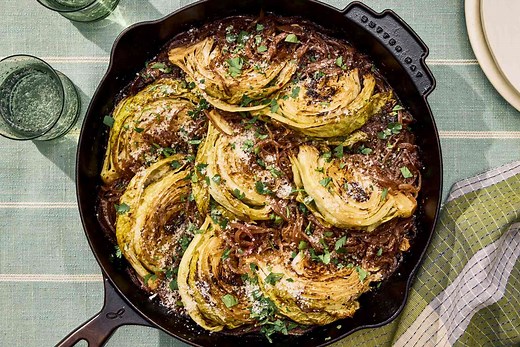 Balsamic-Parmesan Melting Cabbage