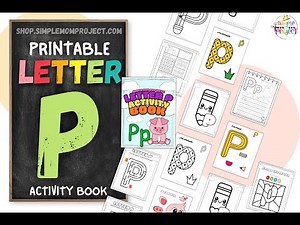 Letter P Activity Printable Book for Preschool and Toddlers | Letter P Worksheets