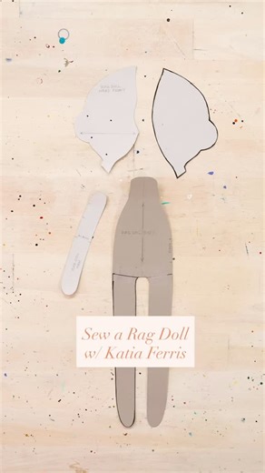 You just need a little bit of fabric to sew the sweetest rag doll. Sew a 14-inch rag doll with Katia Ferris @luckyjuju . 🔗 on our shop grid. | Creativebug
