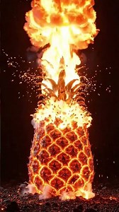 🔥 Pineapple Turns Into a Volcano 🌋 | Insane Lava Explosion in Slow Motion (4K VFX)
