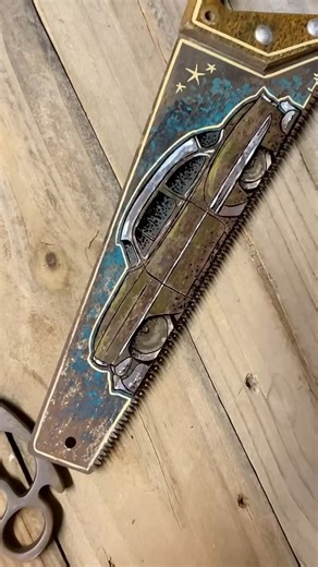 54 saws, nah just one. 😎 #handpainted #pinstriping #saw #vintage #hotrod #belair #chevrolet #oldschool #hix #garage #art #night #creation #human | Hix Garage