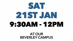 3 comments | If you are interested in studying for a degree or higher education, then we could be the place for you! Join us for our next open event to meet our tutors, see our facilities and find your future at East Riding College. ￼  Saturday 21st January 9:30am - 12pm at our Beverley Campus Book your place today https://www.eastridingcollege.ac.uk/news/open-events #FindYourFuture | East Riding College | Facebook