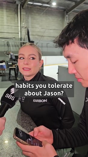 13K views · 43 reactions | She said that?!? 勞⛸ Can  Figure Skaters Holly Harris and Jason Chan sign up to SBS On Demand and find Figure Skating replays before they are embarrassed too much by the awkward questions?!? | SBS Sport | Facebook