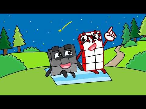Nb 9 and 10 watch the stars - Numberblocks fanmade coloring story