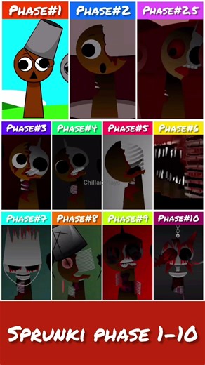 Incredibox Sprunki All PHASES 1-10 #sprunki #incredibox #sprunkimod #shorts
