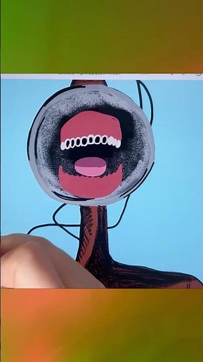 Drawing Siren Head l Tutorial How To Draw SIREN HEAD #coffindance #shorts