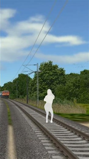 Funny cute dancing aunty vs ambulance stop the high-speed train #shortsfeed #trendingshorts