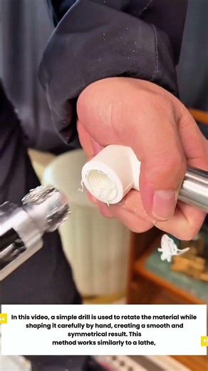 Amazing DIY Technique! Shaping Plastic with a Drill Like a Lathe 🔧✨