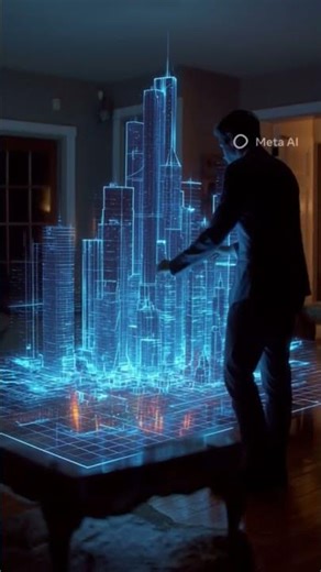 “Futuristic Hologram City Map—Mind-Blowing 3D Visuals in 4K!”