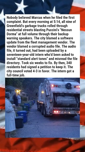 TOWN'S FLEET OF GARBAGE TRUCKS PLAYS OPERA AT 5 AM 🎶🚛😂