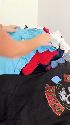Turning a Box of T-Shirts Into a Memory Quilt ❤️ #tshirtquilt #memoryquilt #memoryquilts