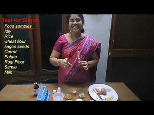 Test for Starch/ Starch Test/ food components/7th science