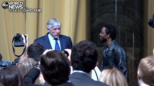 THE PULITZER: Rap artist Kendrick Lamar attended the Pulitzer luncheon today to officially receive the 2018 Pulitzer Prize in music for his studio album 'DAMN'. Pulitzer Administrator Dana Canedy called the album "a virtuosic song collection -- capturing the complexity of modern African-American life." https://abcn.ws/2L4iHyz | ABC World News Tonight with David Muir