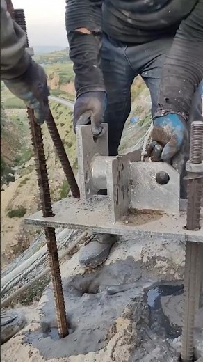 EXTREME ANCHOR installation on a mountainside 😳🔩🏗️ #tech #engineering #industrial #manufacturing