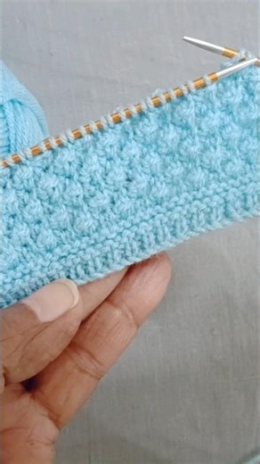 Super Easy Pearl Knit Pattern for Baby Sweater | Beginner Friendly #knitting #shorts #shortvideo