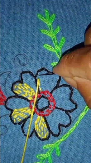 Easy nakshi katha hand embroidery design#tutorial #shortsviral #trending #handbroidery
