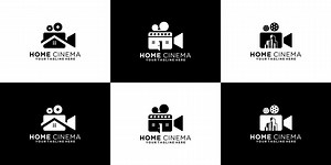 colección de logotipos creativos de películas de cine