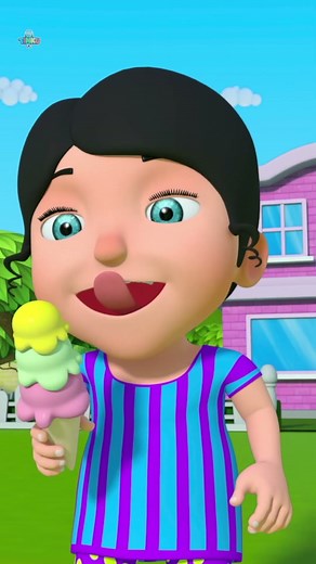 Ice Cream Song for Kids, आइसक्रीम गाना, Kids Fun Cartoon Song #shorts #babyrhymes #poems #preschool