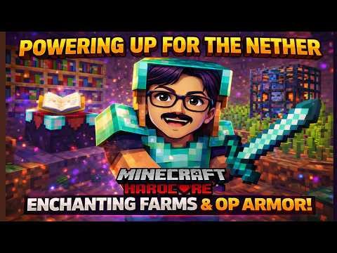 Finishing Xp Farm and Enchanting in Minecraft Hardcore | Stream No.5 #minecraftindia #shorts #live