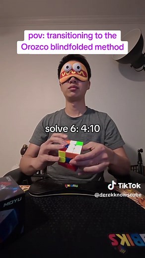 Day 112 of solving the rubik's cube blindfolded. First full success using orozco for corners! #3bld #rubikscube #speedcubing