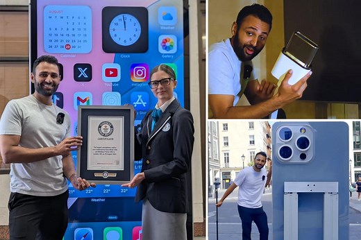 YouTubers build the world’s largest iPhone — and it actually works