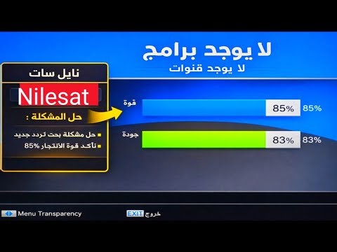 حل مشكلة لا يوجد برامج عند البحث عن تردد جديد نايل سات | لا يوجد قنوات