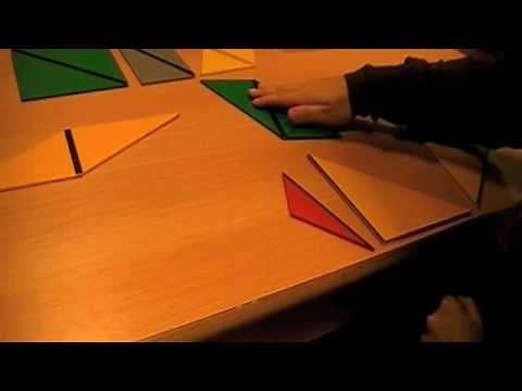 Montesori - Sensorial - Visual Sense - Constructive Triangles - Rectangular Triangle - Part 2