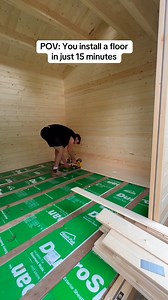 With bunkie floor boards and a nail gun, things may go quicker than you think... #logcabin #fyp #flooringideas #build #bunkie | Bunkie Life