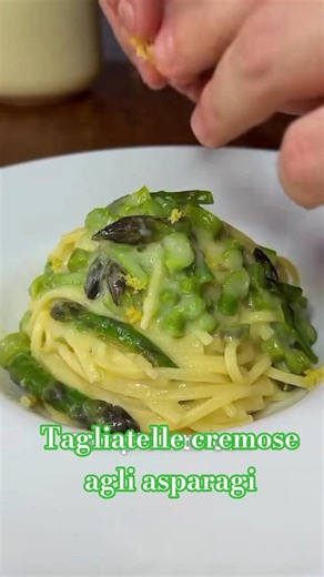 ‼️Sinfonia di Tagliatelle Cremose agli Asparagi 😋 Creamy Asparagus pasta #ricettefaciliconcamilla