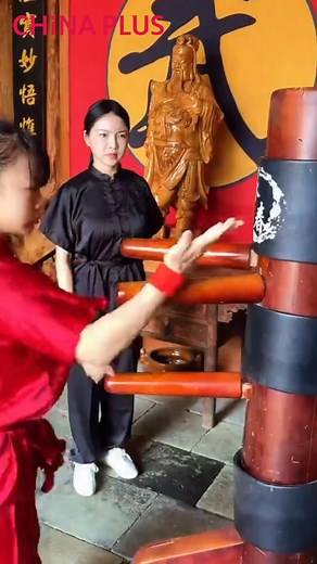 With focused attention and rapid-fire punches, a young girl demonstrated the art of wing chun, a form of southern Chinese fists style, to showcase her powerful mastery of martial arts skills. #FunChina #Heritage #BeautifulChina | China Plus Culture