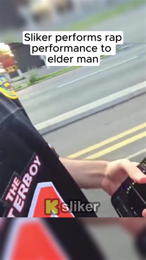 Sliker performs rap performance to elderly man #sliker #kick #kickclips #harrasment #manchester