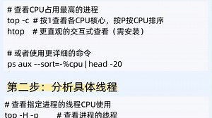 Linux CPU使用率100%排查步骤与工具