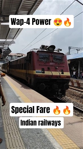 🚂22629/BSL WAP-4 Powers 01027 DR-GKP Holiday Special Fare skips Thane 🔥✨ #cr #shorts #special #wap4
