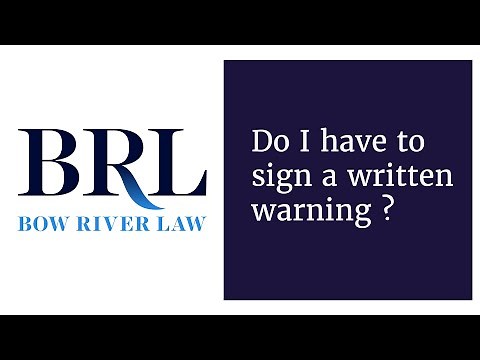 S1 E21: Do I have to sign a written warning?