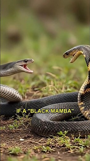 Black Mamba vs Cobra: Who Wins? #snake #animals #wildlife