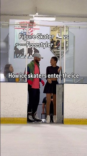 Figure Skater VS Freestyler 🔥😱 #iceskating #figureskating #winter #shorts