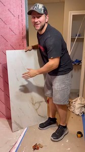24x48 Tile! How to tile a shower with huge 24x48” tile! #DIY #work #construction #homeimprovement #homerenovation #carpentry #realestate #entrepreneur #tools #remodel #interiordesign #design #hardwork | WINNI