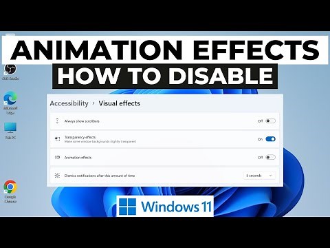 How to Disable Animation Effects in Windows 11 2024