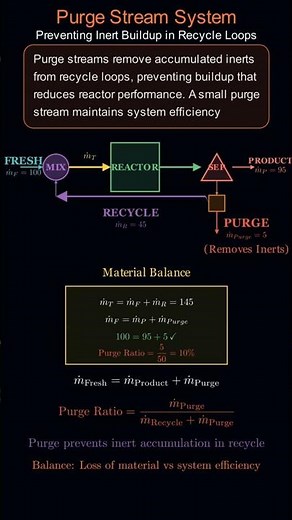 Why Do We Need a Purge Stream? 🤯 Chemical Process Explained! #chemicalengineering