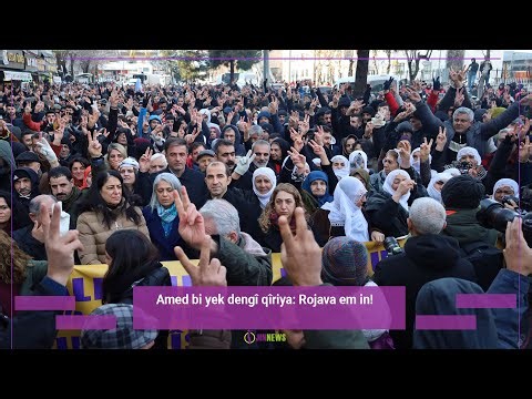 Amed bi yek dengî qîriya: Rojava em in!