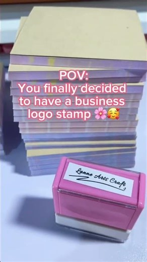 Stamping notepads with my brand logo 🌸🥰 #notepads #stamp #logo #smallbusiness