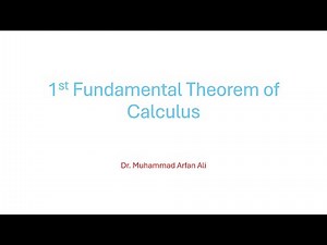 First Fundamental Theorem of calculus mth101
