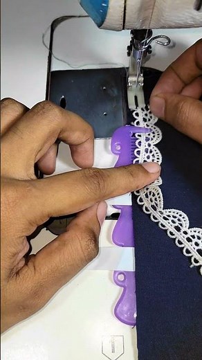 Creative Sewing tips || Perfect Lace Stitching Using a Plastic Comb