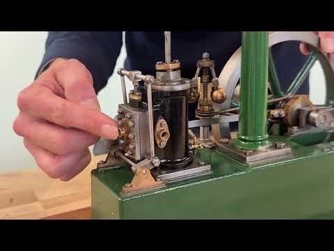 Stuart Turner beam engine with Harper Field Auctioneers live steam specialist Mark Rozelaar