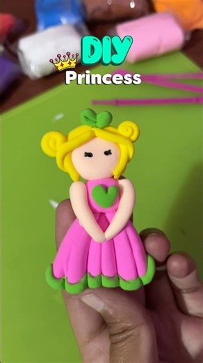 Diy cute princess 👸 | easy step by step Clay art ❤️